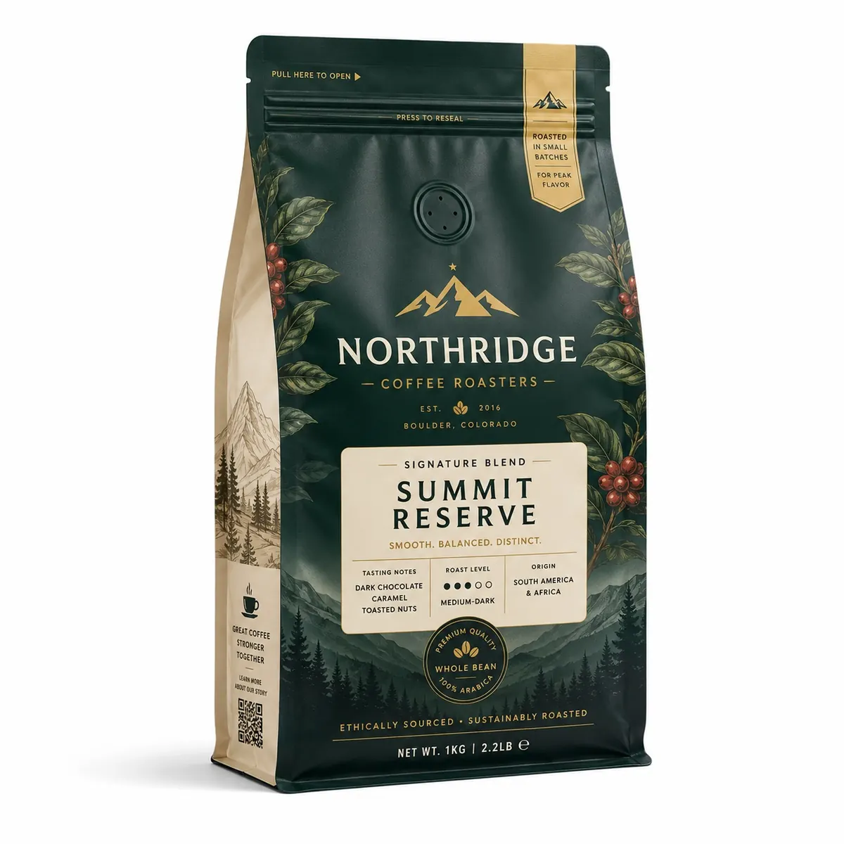 Bolsas de Café en Grano de 1 kg: fabricante de envases a medida