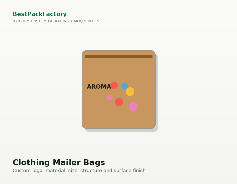 Clothing Mailer Bags manufacturer MOQ 500 PCS