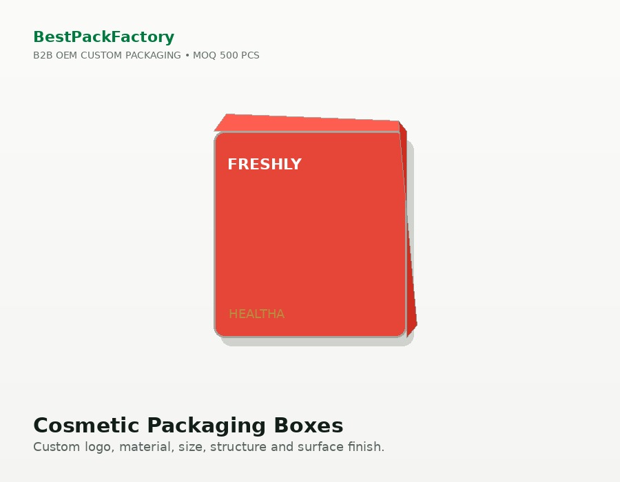Cosmetic Packaging Boxes manufacturer MOQ 500 PCS