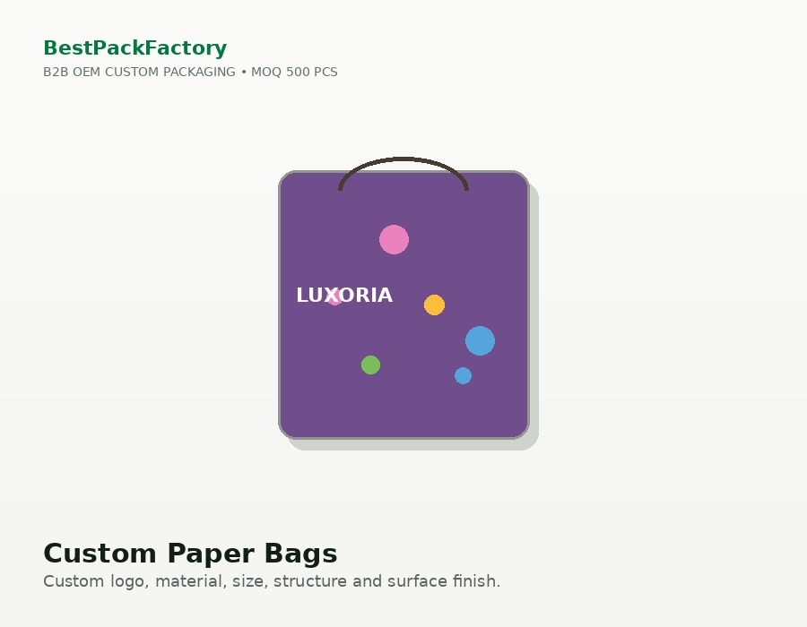 Custom Paper Bags manufacturer MOQ 500 PCS