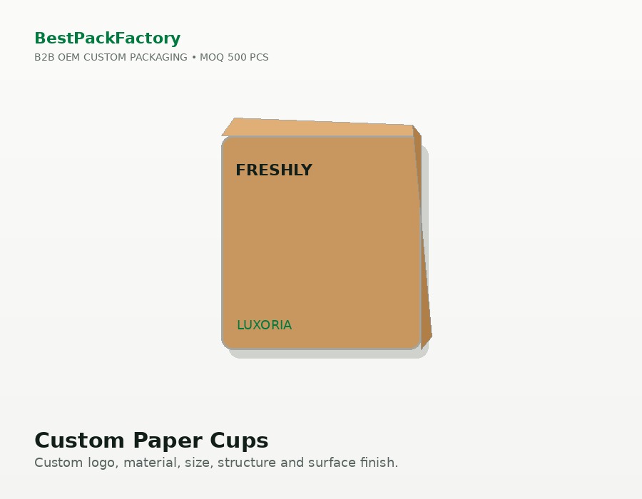 Custom Paper Cups manufacturer MOQ 500 PCS