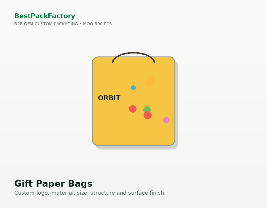 Gift Paper Bags manufacturer MOQ 500 PCS