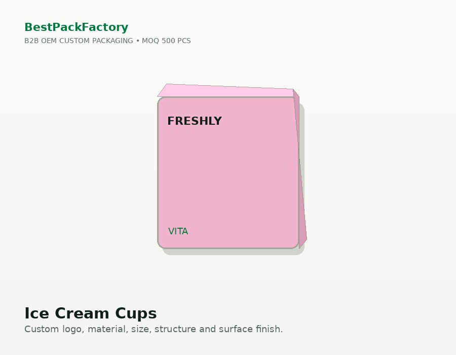Ice Cream Cups manufacturer MOQ 500 PCS