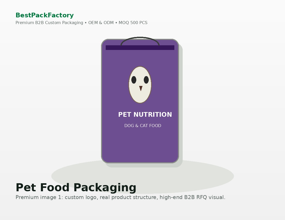 Pet Food Packaging Bags manufacturer MOQ 500 PCS