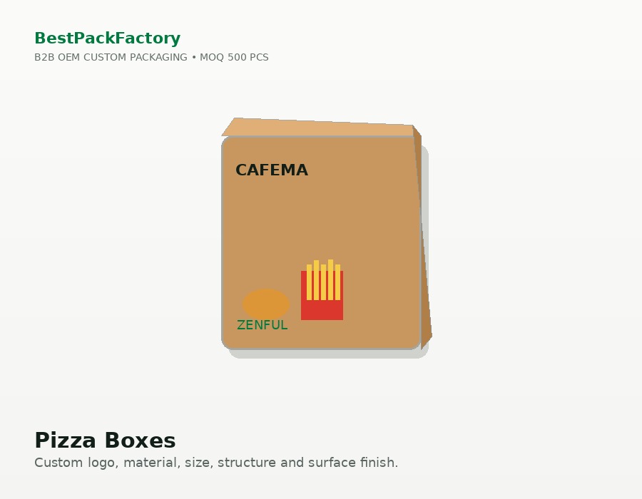Pizza Boxes manufacturer MOQ 500 PCS