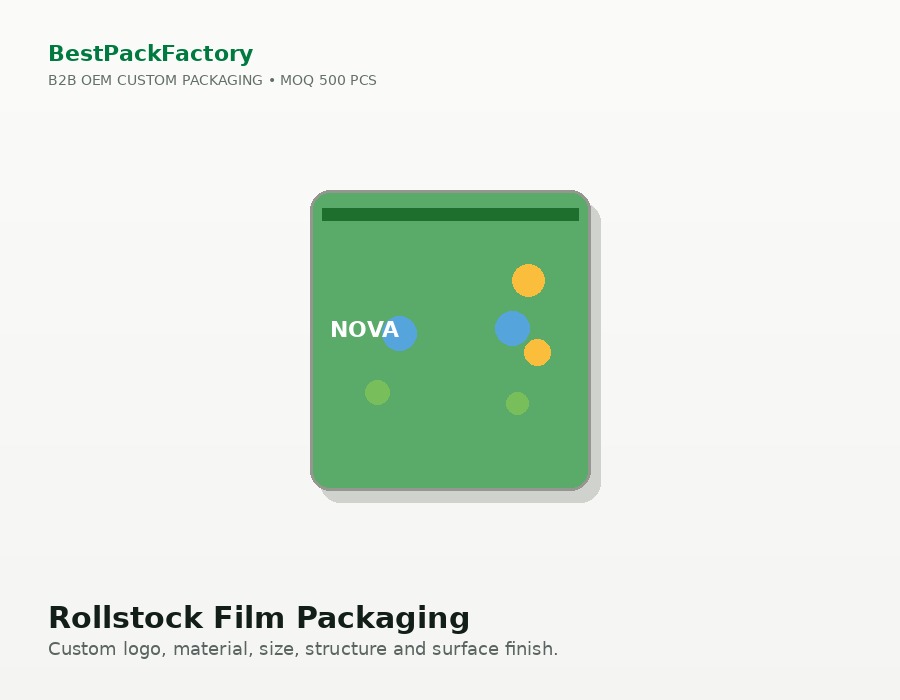 Rollstock Film Packaging manufacturer MOQ 500 PCS