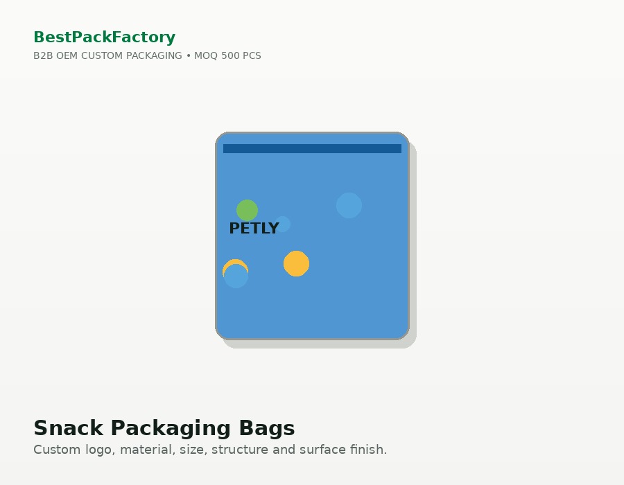 Snack Packaging Bags manufacturer MOQ 500 PCS