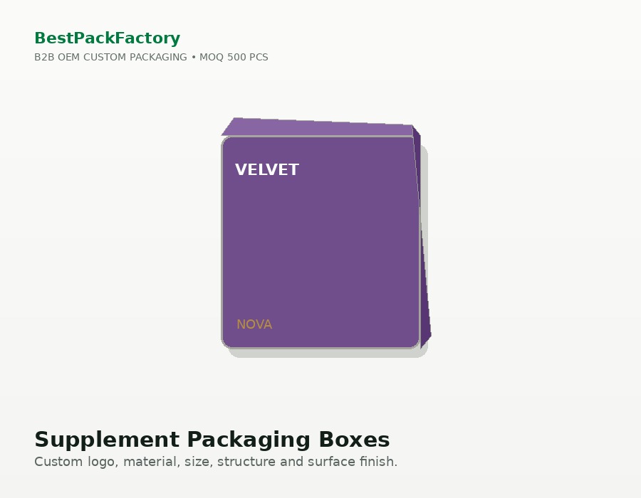 Supplement Packaging Boxes manufacturer MOQ 500 PCS