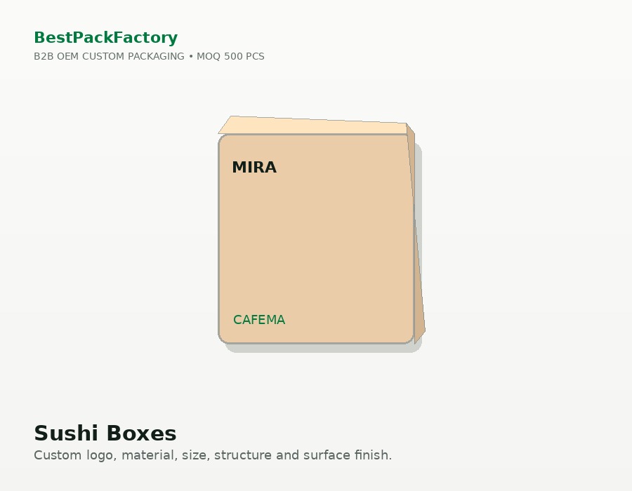 Sushi Boxes manufacturer MOQ 500 PCS